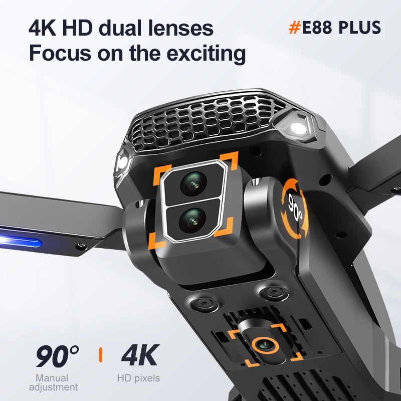 New E88 Plus Quadcopter Drone: - огляд і ціна Drone Camera Night Vision
