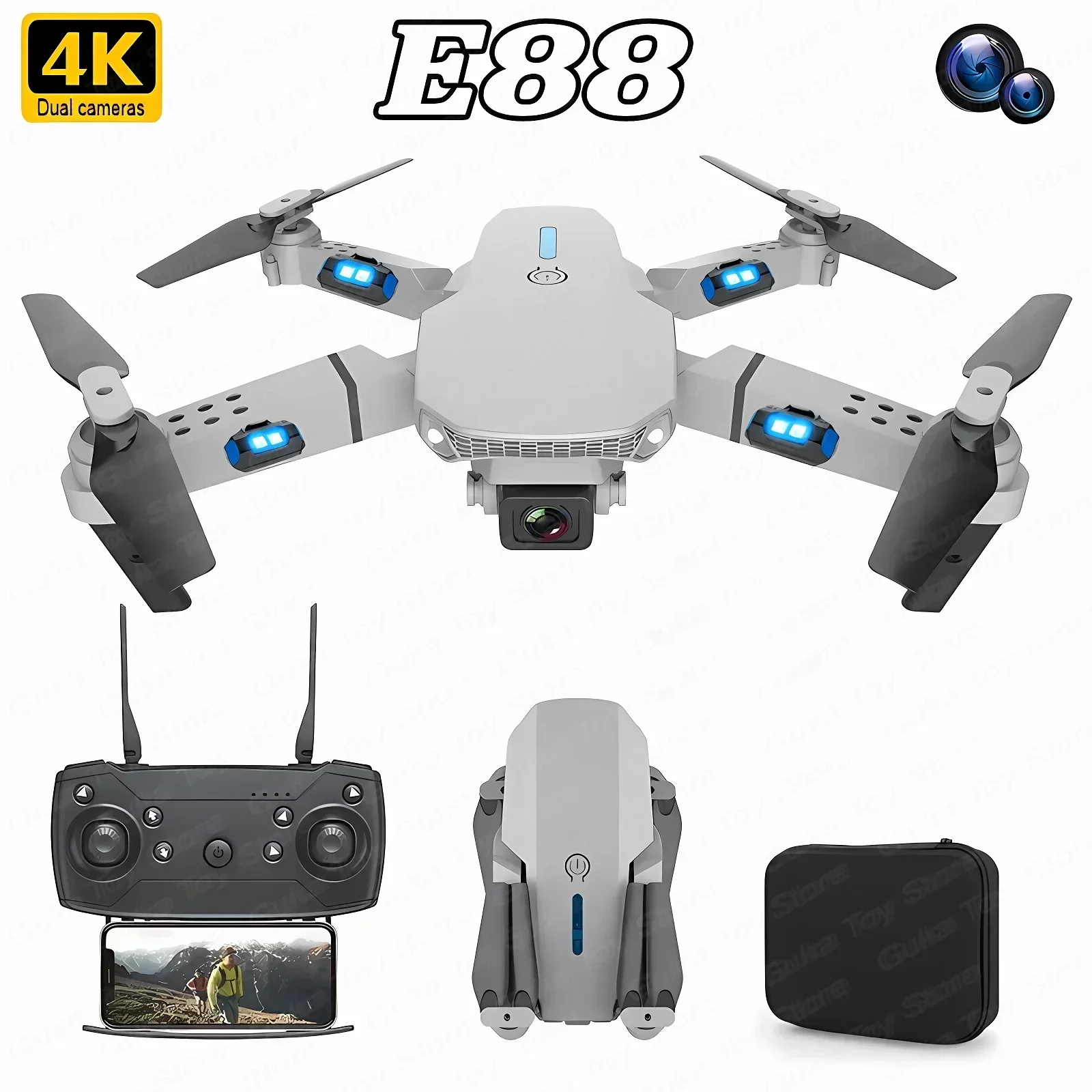 E88 Pro WIFI FPV Drone Wide An - огляд і ціна Drone Camera Night Vision